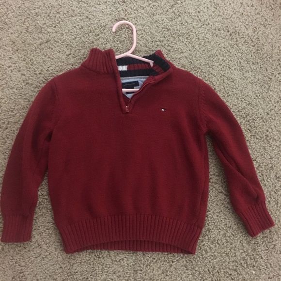 Tommy Hilfiger Other - Tommy Hilfiger 3T red vneck zip sweater